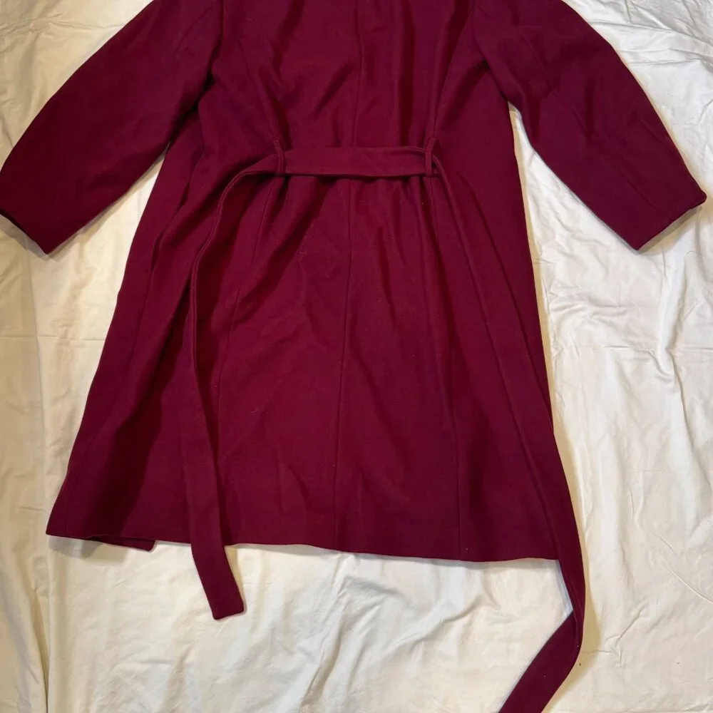 BRAND NEW Ann Taylor Tie Waist Balloon Sleeve Coat - Picture 4 of 5